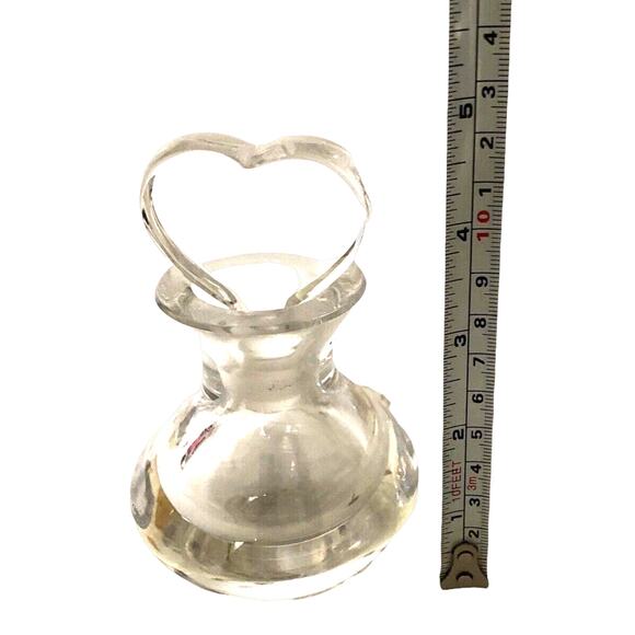 Orrefors Sweden Thick Blown Handmade Art Glass Perfume Bottle Heart Stopper - Picture 8 of 8